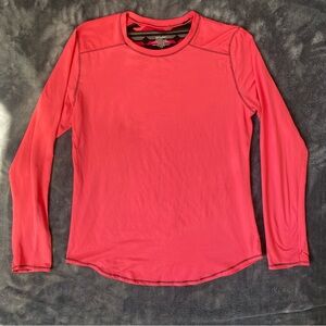 Vibrant Cherry Red Long Sleeve Women's Top Size Large
